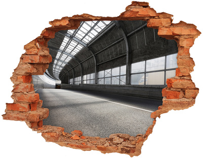 Trampantojo de pared rota efecto profundidad El encanto urbano detrás del agujero