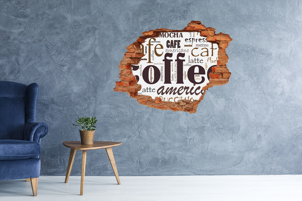 Trampantojo de pared rota efecto profundidad Oasis de café