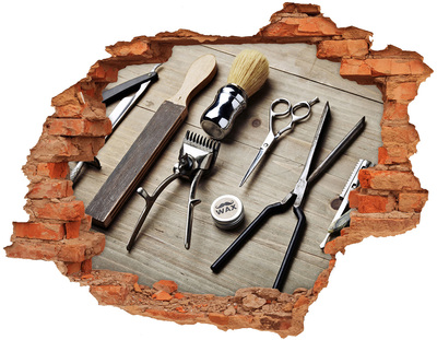 Fototapeta dziura na ścianę Warsztat fryzjerski