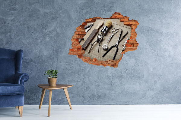 Fototapeta dziura na ścianę Warsztat fryzjerski