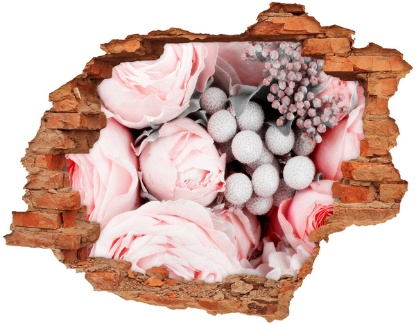 Samoprzylepna dziura naklejka Kwiatowy raj za ścianą