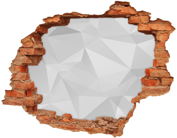 Pegatina de vinilo agujero 3d para pared Muro roto con reflejo