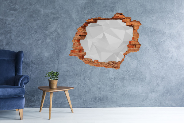 Pegatina de vinilo agujero 3d para pared Muro roto con reflejo