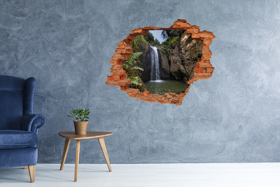 Pegatina de vinilo agujero 3d para pared Cascada entre las rocas