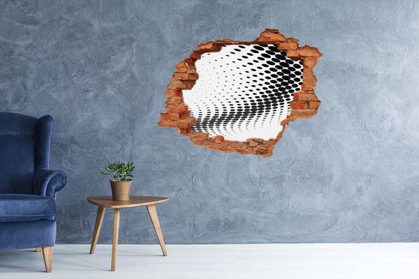 Vinilo pared rota 3d efecto realista Espacio virtual en el agujero