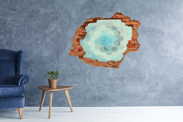 Pegatina de vinilo agujero 3d para pared Reflejos de agua en el hormigón