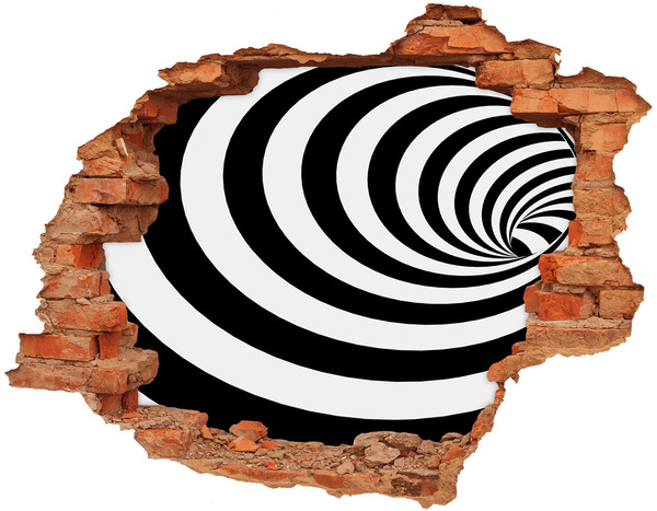 Pegatina de vinilo agujero 3d para pared Vórtice óptico inmersivo