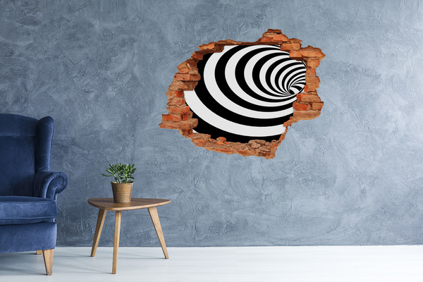 Pegatina de vinilo agujero 3d para pared Vórtice óptico inmersivo