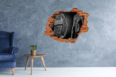 Trampantojo de pared rota efecto profundidad Fuerza y determinación