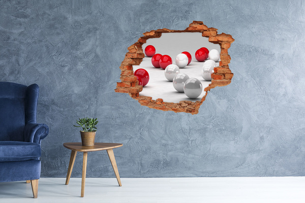 Pegatina de vinilo agujero 3d para pared Una pared rota con balas