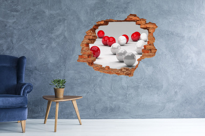 Pegatina de vinilo agujero 3d para pared Una pared rota con balas