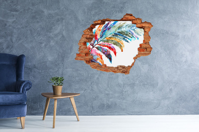 Vinilo pared rota 3d efecto realista Un oasis tropical en hormigón