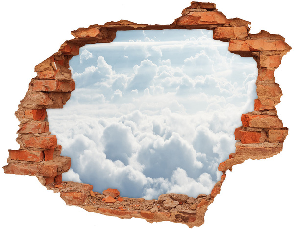 Pegatina agujero en la pared autoadhesiva El cielo está lleno de nubes