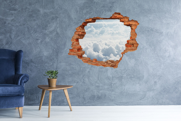 Pegatina agujero en la pared autoadhesiva El cielo está lleno de nubes