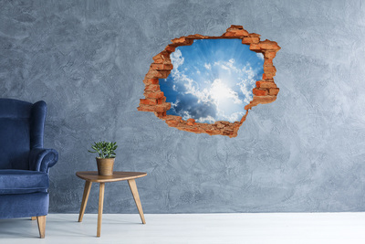 Pegatina de vinilo agujero 3d para pared Cielo con rayos de sol