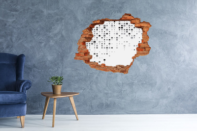 Pegatina agujero en la pared autoadhesiva Muro ruinoso con patrón digital