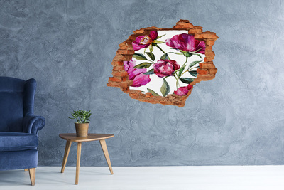 Trampantojo de pared rota efecto profundidad Mural floral 