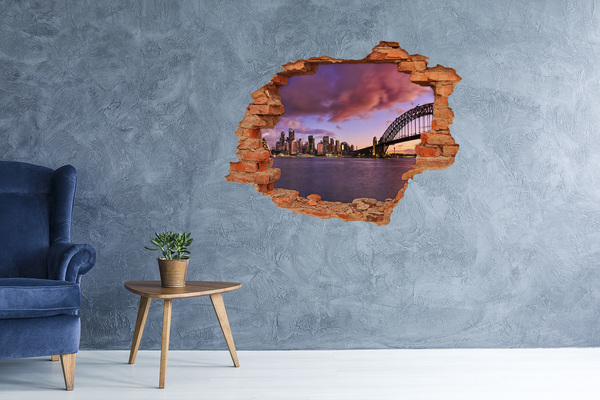 Fototapeta dziura na ścianę 3d Widok na Sydney