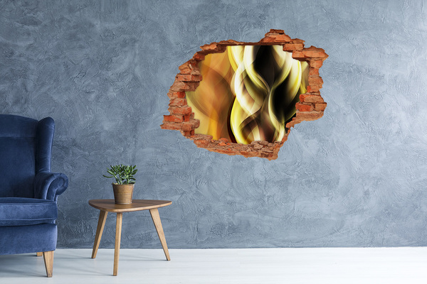 Vinilo pared rota 3d efecto realista Agujero abstracto en la pared