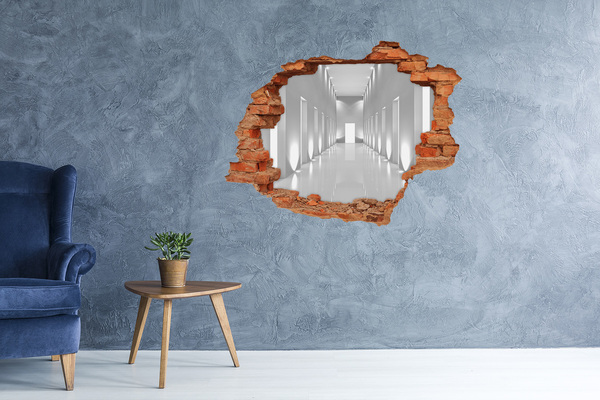 Trampantojo de pared rota efecto profundidad Galería de arte moderno