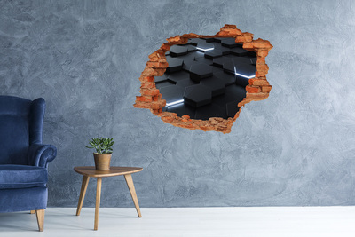 Pegatina de vinilo agujero 3d para pared Espacio moderno detrás de las paredes