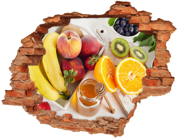 Trampantojo de pared rota efecto profundidad Paraíso de frutas con miel
