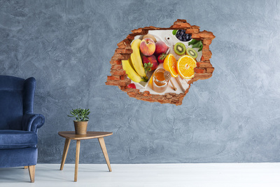 Trampantojo de pared rota efecto profundidad Paraíso de frutas con miel