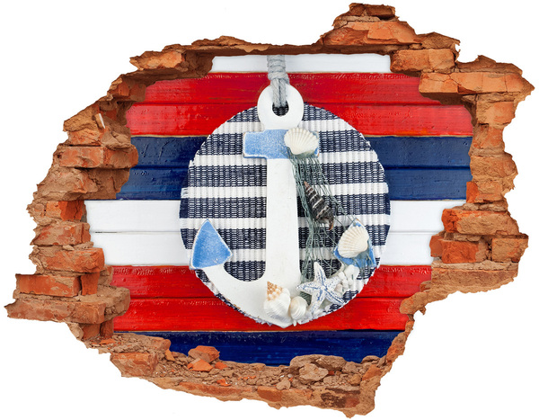 Samoprzylepna dziura ścienna 3D Morska przygoda z muszelkami