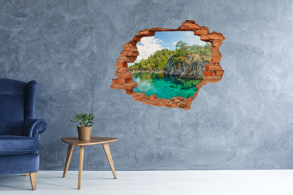 Trampantojo de pared rota efecto profundidad Bahía Paraíso