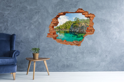 Trampantojo de pared rota efecto profundidad Bahía Paraíso