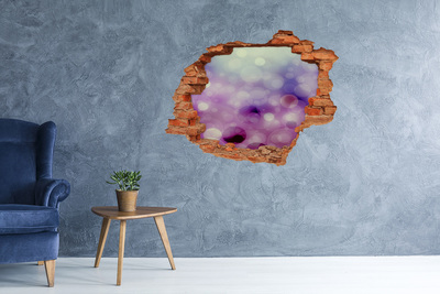 Vinilo pared rota 3d efecto realista Agujero colorido en la pared