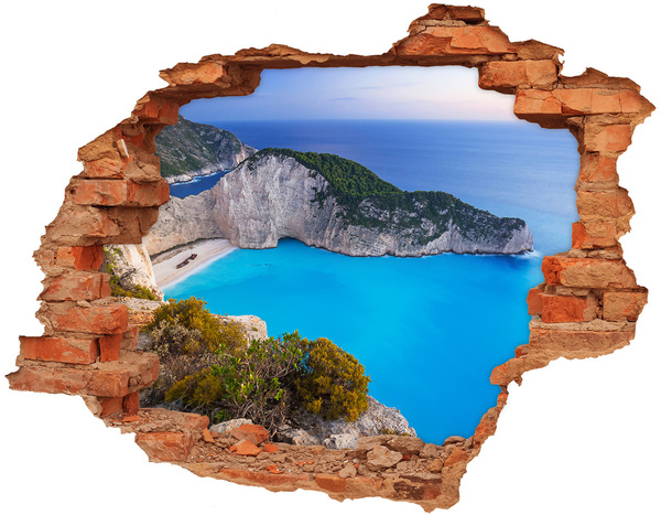 Pegatina de vinilo agujero 3d para pared Bahía de Zante