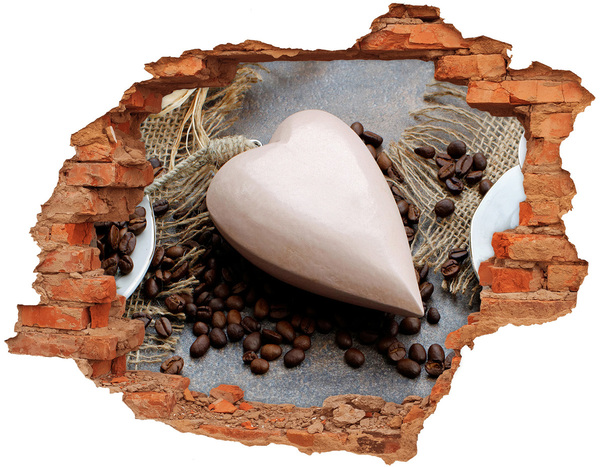 Pegatina agujero en la pared autoadhesiva Un oasis de café en las ruinas