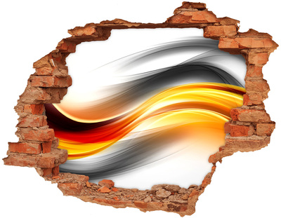 Vinilo pared rota 3d efecto realista Un avance de colores en el hormigón