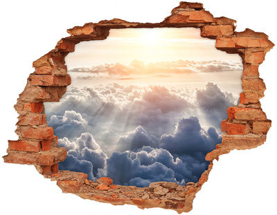 Pegatina agujero en la pared autoadhesiva El cielo está lleno de nubes