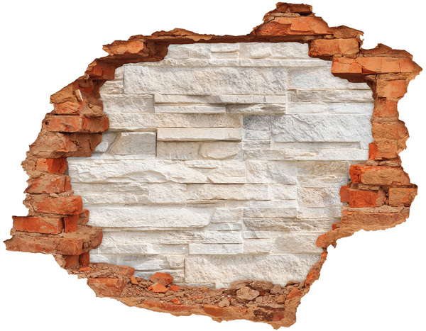 Pegatina agujero en la pared autoadhesiva Pared dañada con acabado de piedra