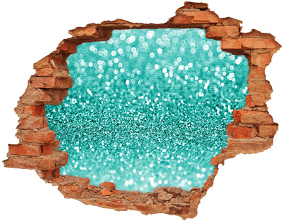 Vinilo pared rota 3d efecto realista Agua con gas en un agujero en la pared