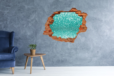 Vinilo pared rota 3d efecto realista Agua con gas en un agujero en la pared