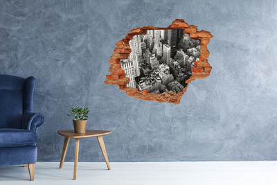 Trampantojo de pared rota efecto profundidad Vista de la jungla urbana