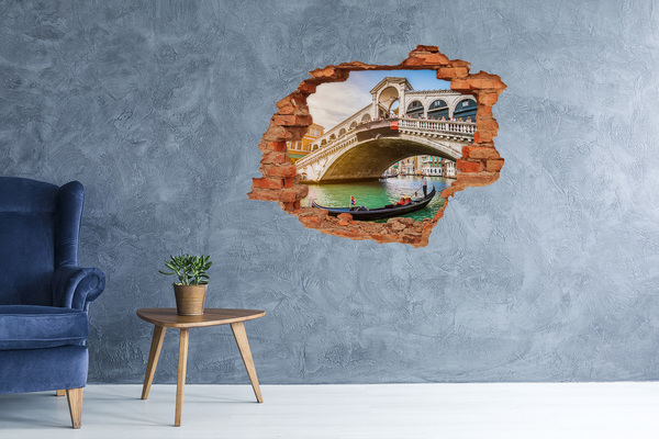 naklejka fototapeta 3D widok Most Rialto w Wenecji