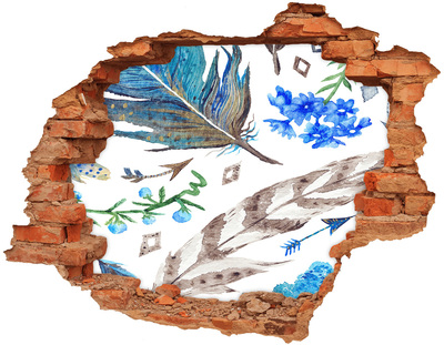 Vinilo pared rota 3d efecto realista Un misterioso oasis en la jungla