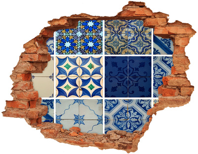 Trampantojo de pared rota efecto profundidad Azulejos de estilo marroquí