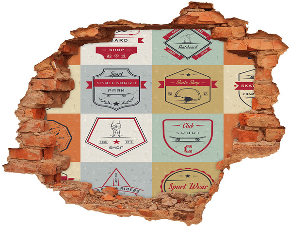 Trampantojo de pared rota efecto profundidad Skatepark en la ciudad