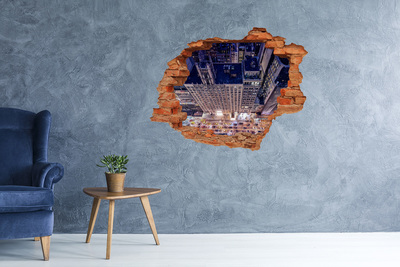 Samoprzylepna naklejka na ścianę Widok z wysokości miasta nocą