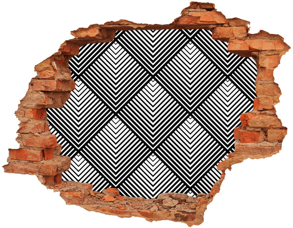 Pegatina agujero en la pared autoadhesiva Geometría en la chatarra