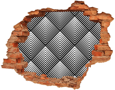 Pegatina agujero en la pared autoadhesiva Geometría en la chatarra