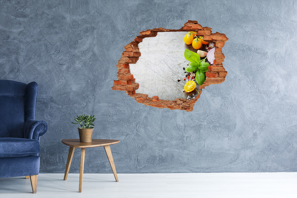 Vinilo pared rota 3d efecto realista Inspiraciones de cocina detrás de la pared