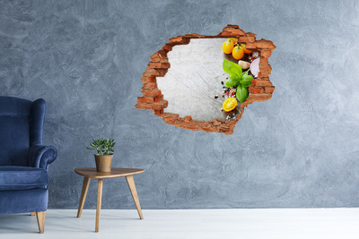 Vinilo pared rota 3d efecto realista Inspiraciones de cocina detrás de la pared