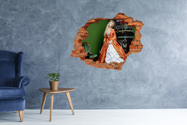 Vinilo pared rota 3d efecto realista Un baile real en un interior histórico