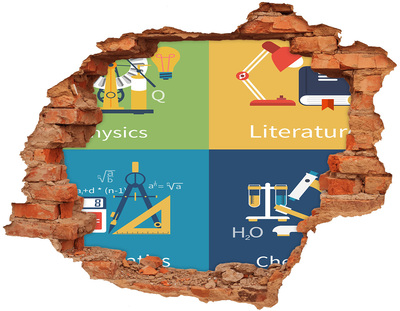 Trampantojo de pared rota efecto profundidad La ciencia en acción